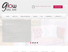 Tablet Screenshot of glownailbar.com
